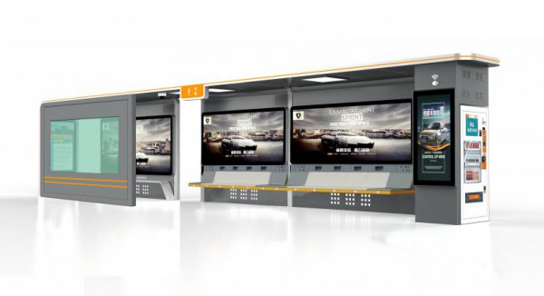 公交候车亭展示城市文化窗口